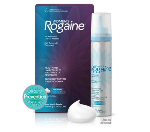 Rogaine 5% Minoxidil Foam for Women’s Hair Loss, 2 x 60 g for 4 Months - Image 2